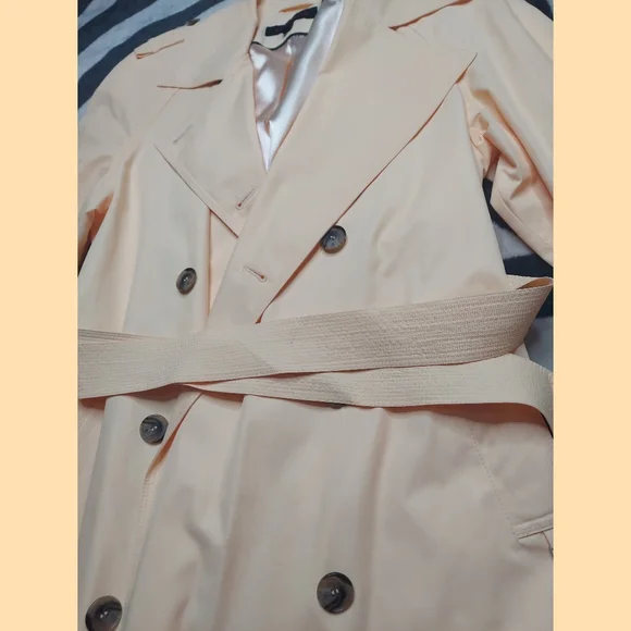 Anne Klein Cream Colored Trench Coat - Picture 2 of 5